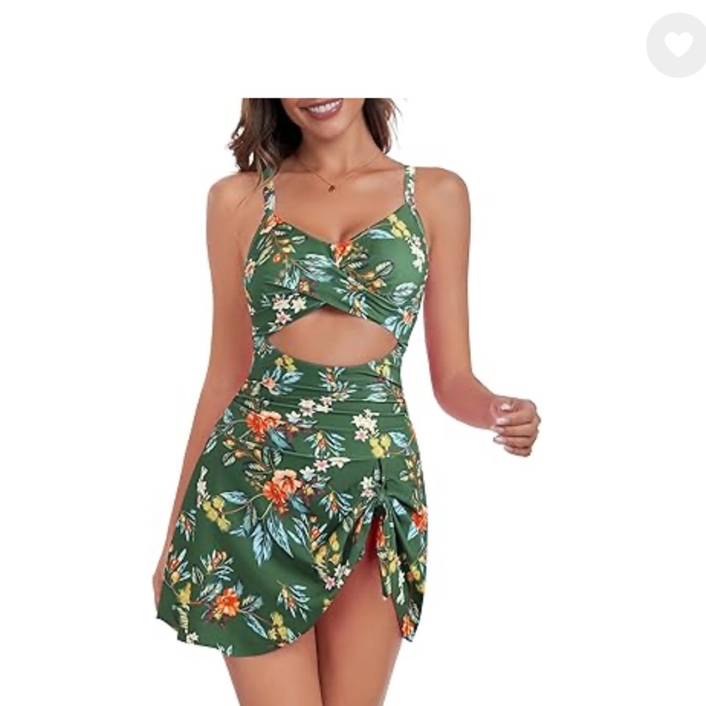 Zaful Green Floral Cutout Jumpsuit